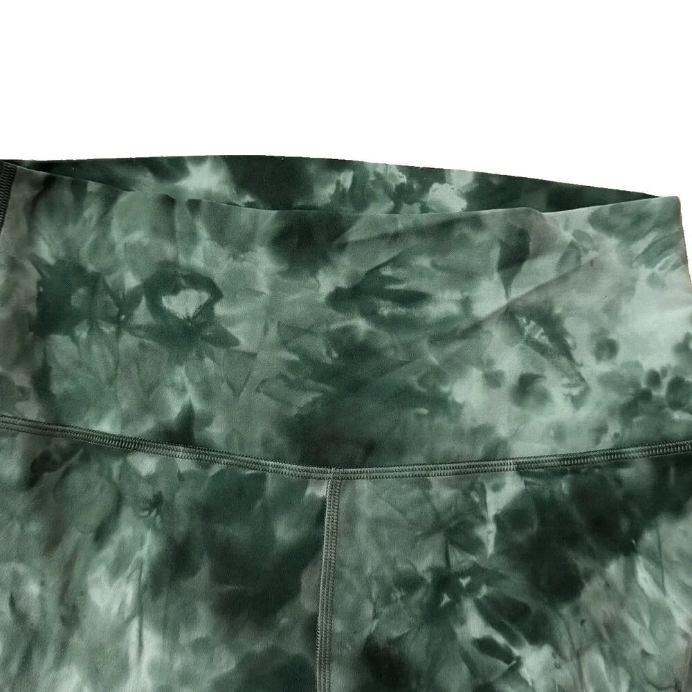 Lululemon Align High Rise Leggings Womens 8 Diamond Tie Dye Green Yoga 31”